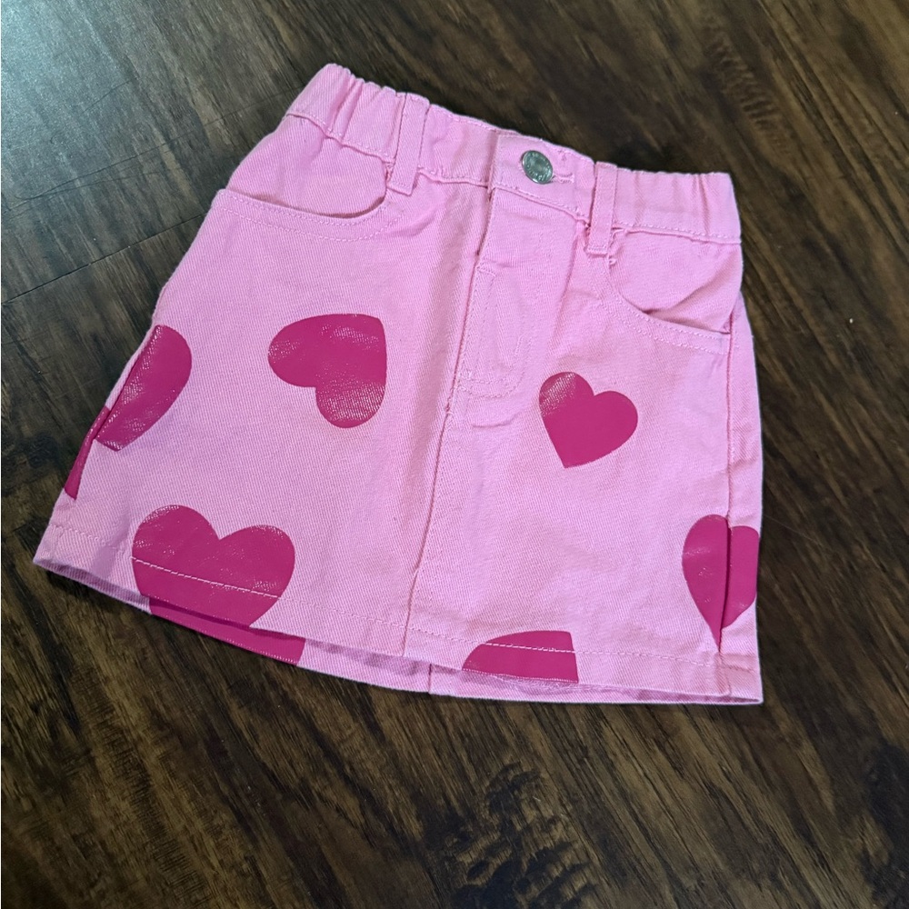 SHEIN Pink Heart Mini Skirt